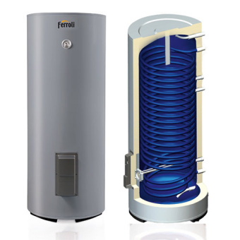 Ecounit F 200 (52 кВт) 1C бойлер косвенного нагрева FERROLI (повышенной мощности, 52 кВт, с тэном)